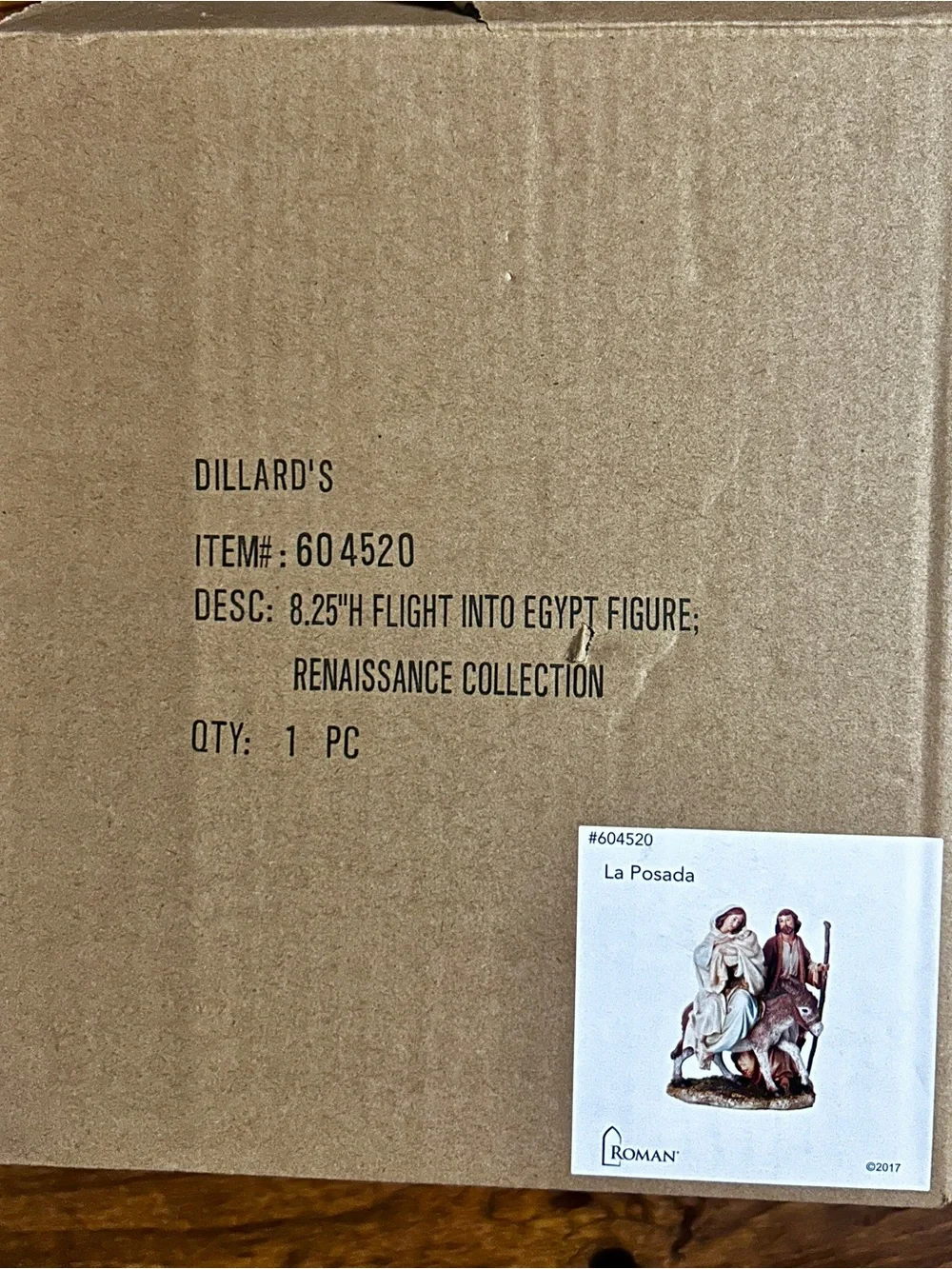 Roman ~ Renaissance ~ La Posada ~ Flight Into Egypt ~ Figurine ~ New W/ Box